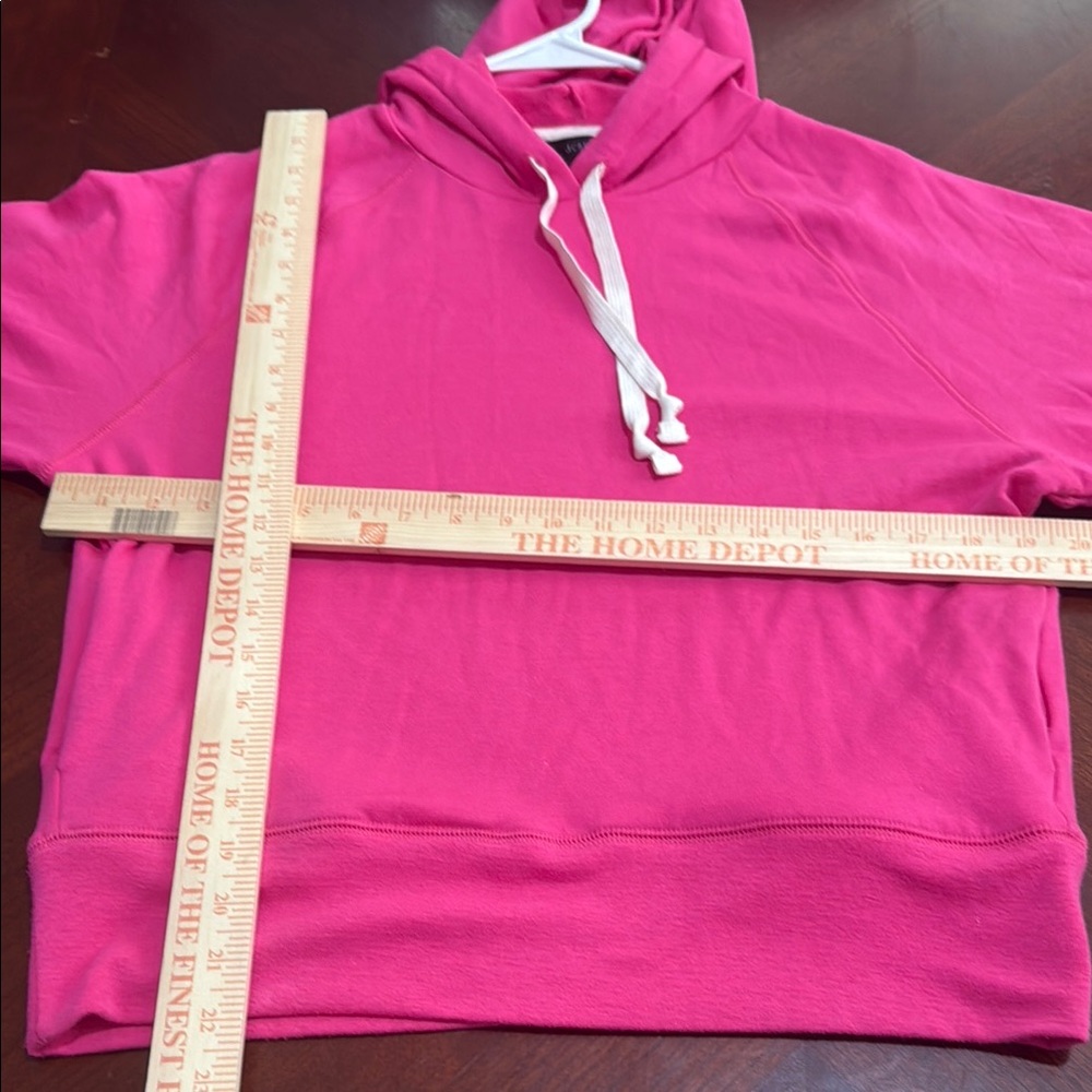 J. Crew Pink Hoodie with pockets Barbie pink barbiecore soft - Picture 9 of 10